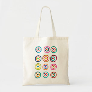 Tote Bag Cercles arc-en-ciel joliment colorés gémissant