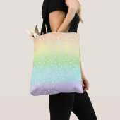 Tote Bag Cercles arc-en-ciel pastel en cercles (De près)