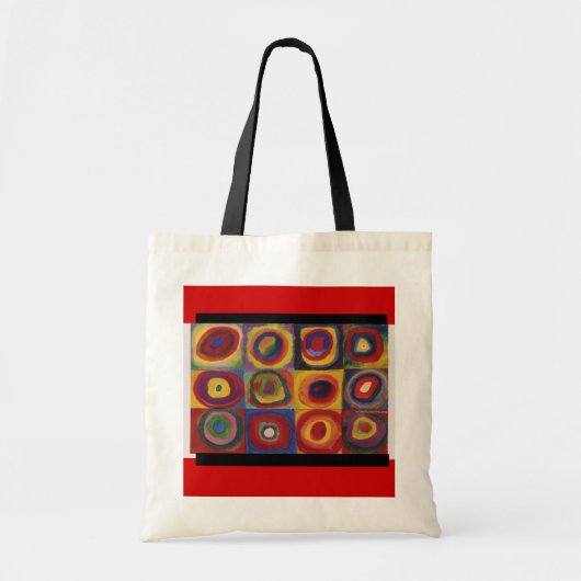 Tote Bag Cercles Art-Kandinsky-Concentriques et carré (Devant)