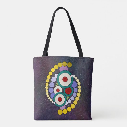 Tote Bag Cercles Artwork Abstrait (Dos)