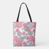 Tote Bag Cercles avec imprimé léopard gris et rouge (Dos)