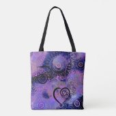 Tote Bag Cercles bleu pourpre (Dos)