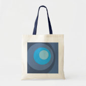 Tote Bag Cercles bleus rétro (Devant)