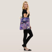 Tote Bag Cercles Bleus Violets (Sur le modèle)
