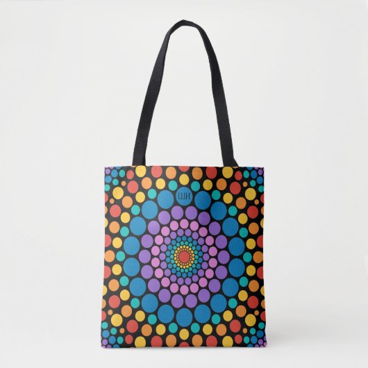 Tote Bag Cercles Cercles ! Monogramme multicolore Fourre-to (Devant)