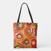Tote Bag Cercles chauds et torsades Abstraits originaux (Dos)