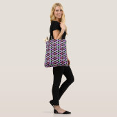 Tote Bag cercles colorés entrecroisés (Sur le modèle)