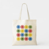 Tote Bag Cercles concentrés colorés Géométriques (Dos)