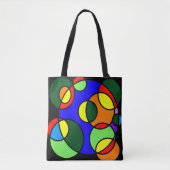 Tote Bag Cercles de couleurs arc-en-ciel (Devant)