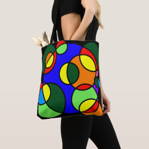 Tote Bag Cercles de couleurs arc-en-ciel