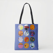 Tote Bag Cercles de motif Design #3 (Devant)