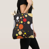 Tote Bag Cercles de tailles aléatoires orange vifs (De près)