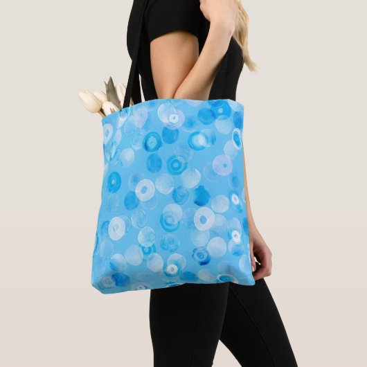 Tote Bag Cercles d'hiver : Pois Abstraits. (De près)