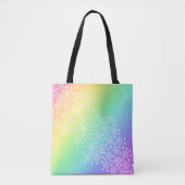Tote Bag Cercles et points de dégradé arc-en-ciel (Devant)