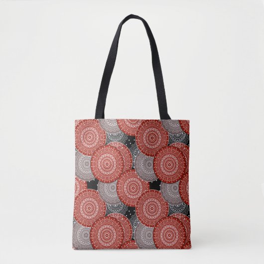 Tote Bag cercles géométriques modernes Abstraits formes ron (Devant)