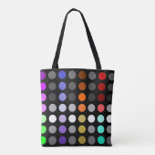 Tote Bag Cercles lumineux géométriques Conception multicolo (Dos)