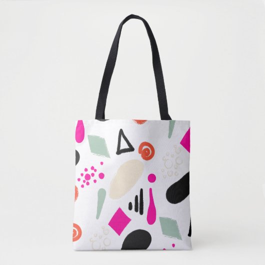 Tote Bag Cercles modernes abstraits sans couture points amu (Devant)