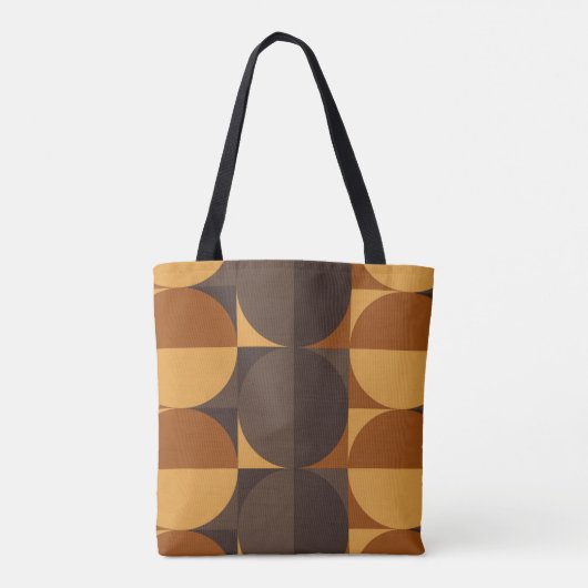 Tote Bag Cercles rétro Brown (Dos)
