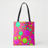 Tote Bag Cercles roses et verts (Devant)
