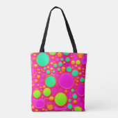 Tote Bag Cercles roses et verts (Dos)