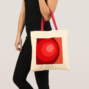 Tote Bag Cercles Rouges Rétro
