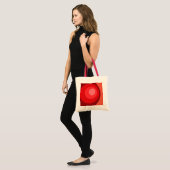 Tote Bag Cercles Rouges Rétro (Devant (modèle))