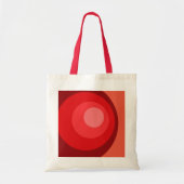Tote Bag Cercles Rouges Rétro (Devant)