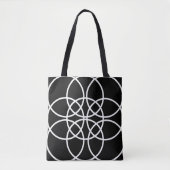 Tote Bag Cercles spiraux blancs (Devant)