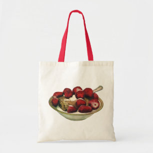 Tote Bag Céréales de petit-déjeuner sain vintage fraises