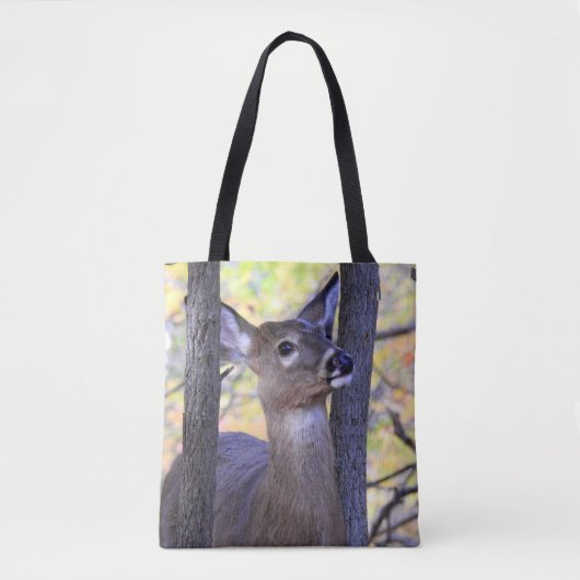 Tote Bag Cerf à queue blanche mignonne (2 côtés) (Devant)