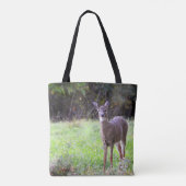 Tote Bag Cerf à queue blanche mignonne (2 côtés) (Dos)