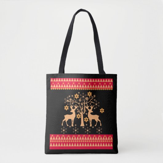 Tote Bag Cerf de Noël (Devant)