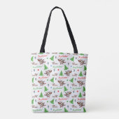 Tote Bag cerf de Noël fou (Dos)