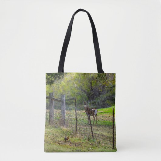 Tote Bag Cerf Et Écureuil (Devant)