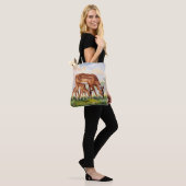 Tote Bag Cerf peint Mère et Bébé (Sur le modèle)