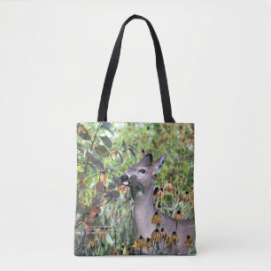 Tote Bag Cerfs communs dans les jardins après le Frost