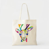 Tote Bag Cerfs communs d'arc-en-ciel (Devant)