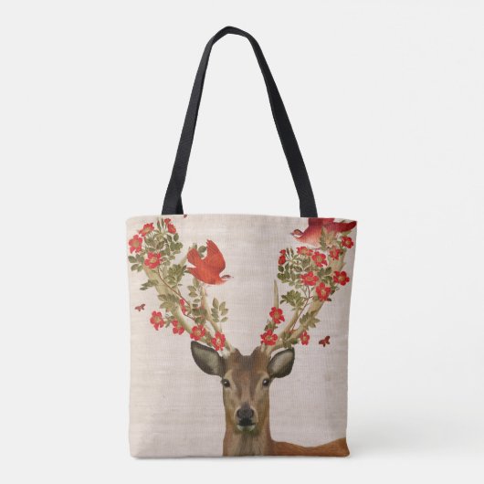 Tote Bag Cerfs et Inséparables (Dos)