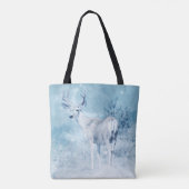 Tote Bag Cerfs et pins d'hiver (Dos)