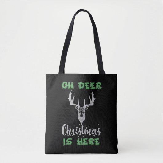 Tote Bag cerfs rennes rennes rennes Noël bois (Devant)