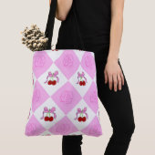 Tote Bag Cerise et rose (De près)