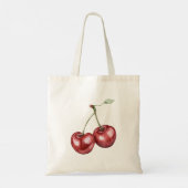 Tote Bag Cerise Rayures Crème Vertes Rouges (Dos)