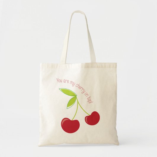 Tote Bag Cerise sur le dessus (Devant)