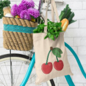Tote Bag Cerise sur le dessus