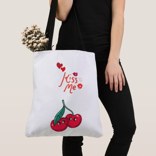 Tote Bag Cerises amusantes en amour. (De près)