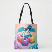 Tote Bag Cerises colorées (Devant)