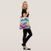 Tote Bag Cerises colorées (Sur le modèle)