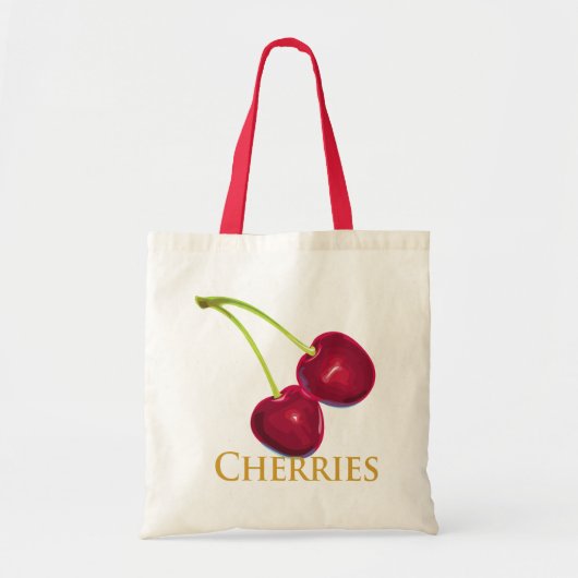 Tote Bag Cerises de tiges (Devant)