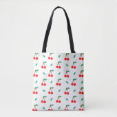 Tote Bag Cerises douces en blanc (Devant)