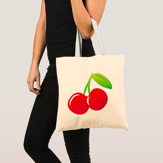 Tote Bag Cerises rouges brillantes